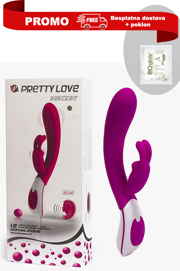 Promo 31  Vincent roze silikonski vibrator sa 12 fukncija D00743